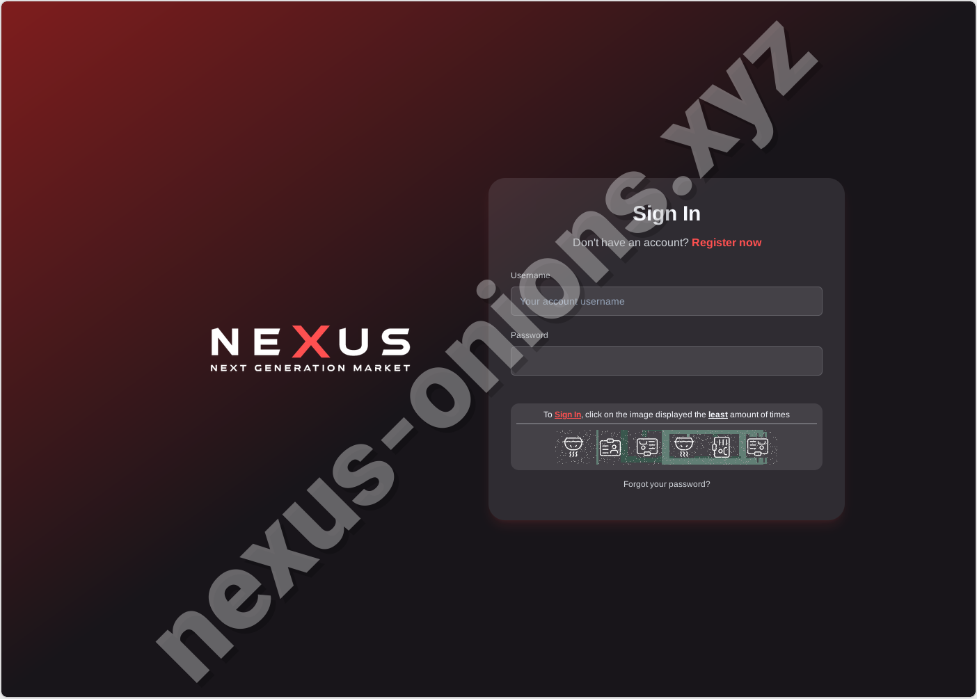 Nexus market login form – secure entry via Nexus market link 2026